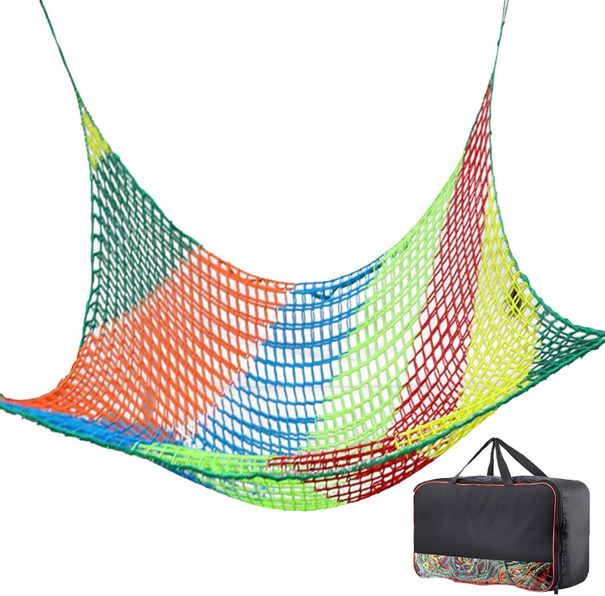 Kinder Klimnet - Speelnet Valbeveiliging - Buiten Spelen - Dubbele Laag - 1 x 3 meter - Multicolor