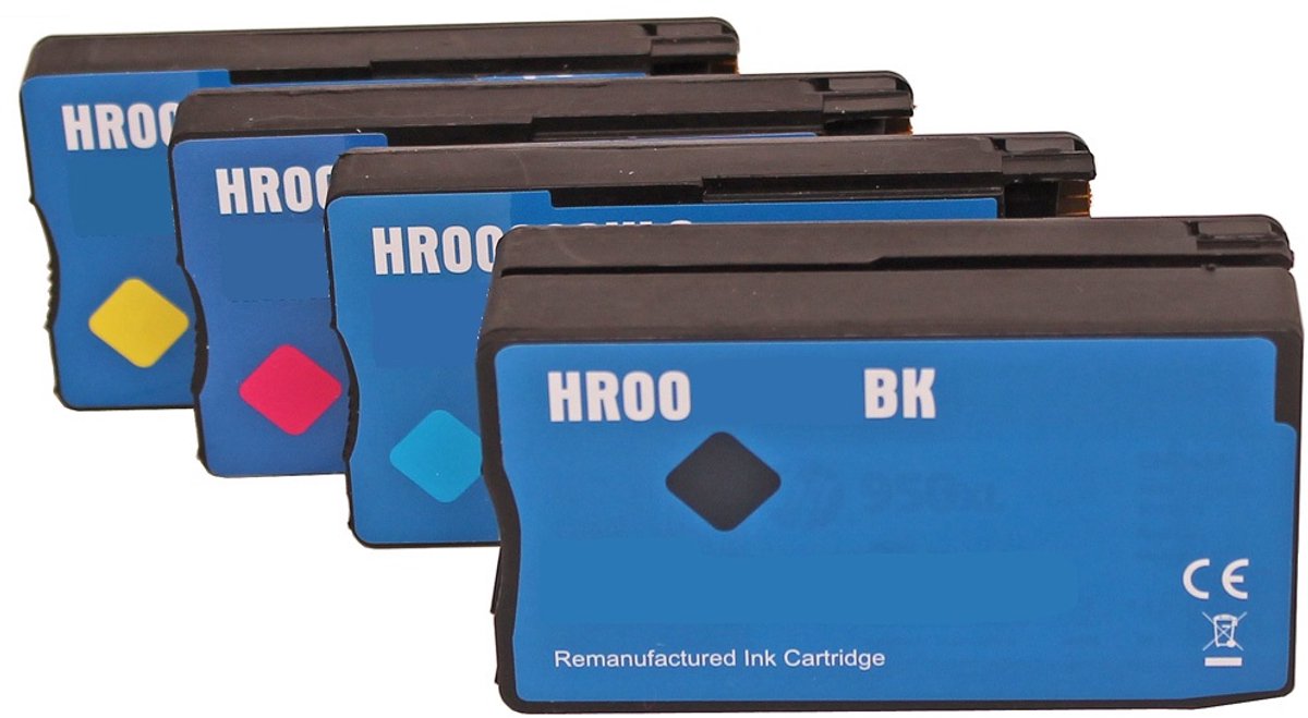 ABC huismerk set 4x inktcartridge geschikt voor HP 712 Designjet Studio Steel 24" 36" T210 T230 T250 T630 T650