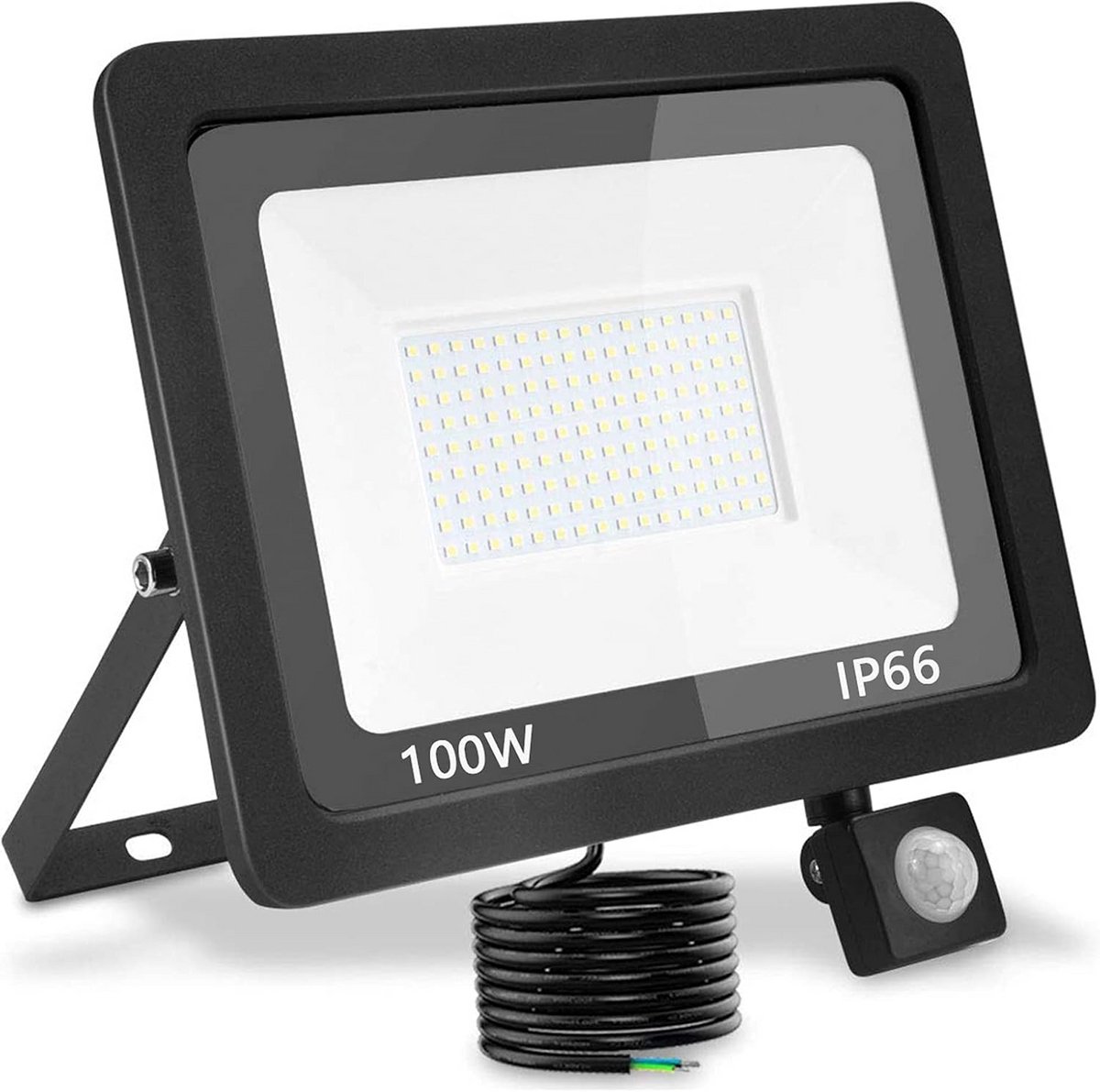 Waterdichte LED Spot met Bewegingsmelder 100W Koud Wit - Krachtige Buitenverlichting voor Tuin en Oprit