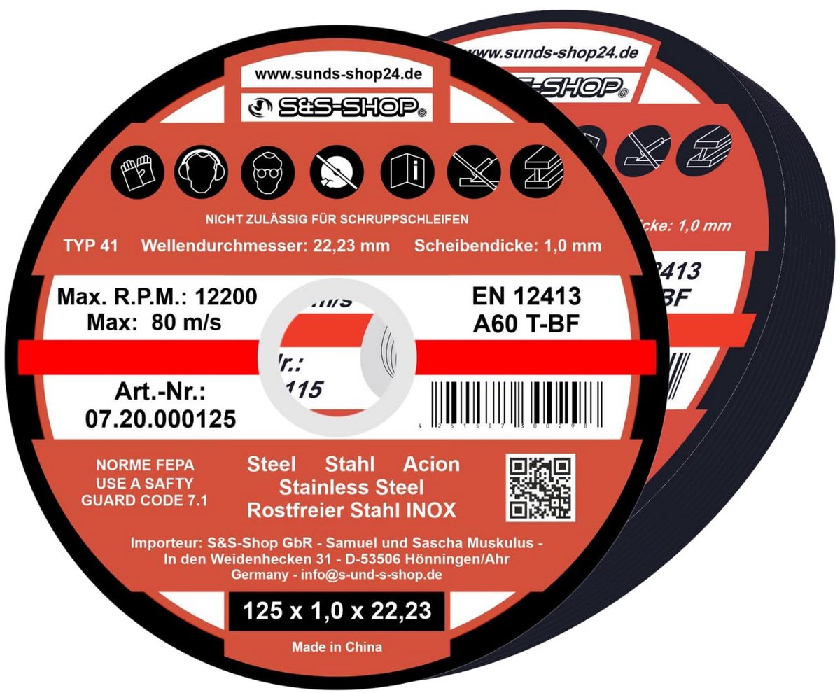 125mm Inox Doorslijpschijven Extra Dun - Set van 30 | Geschikt voor Haakse Slijper