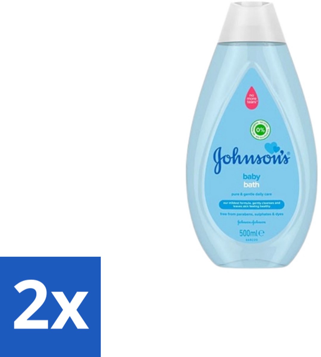 2 x Johnson’s Baby – Badolie – Pure & Gentle – 500 ml - Babybadolie - Babyhuid - Hydratatie - Zachte Reiniging - Hypoallergeen