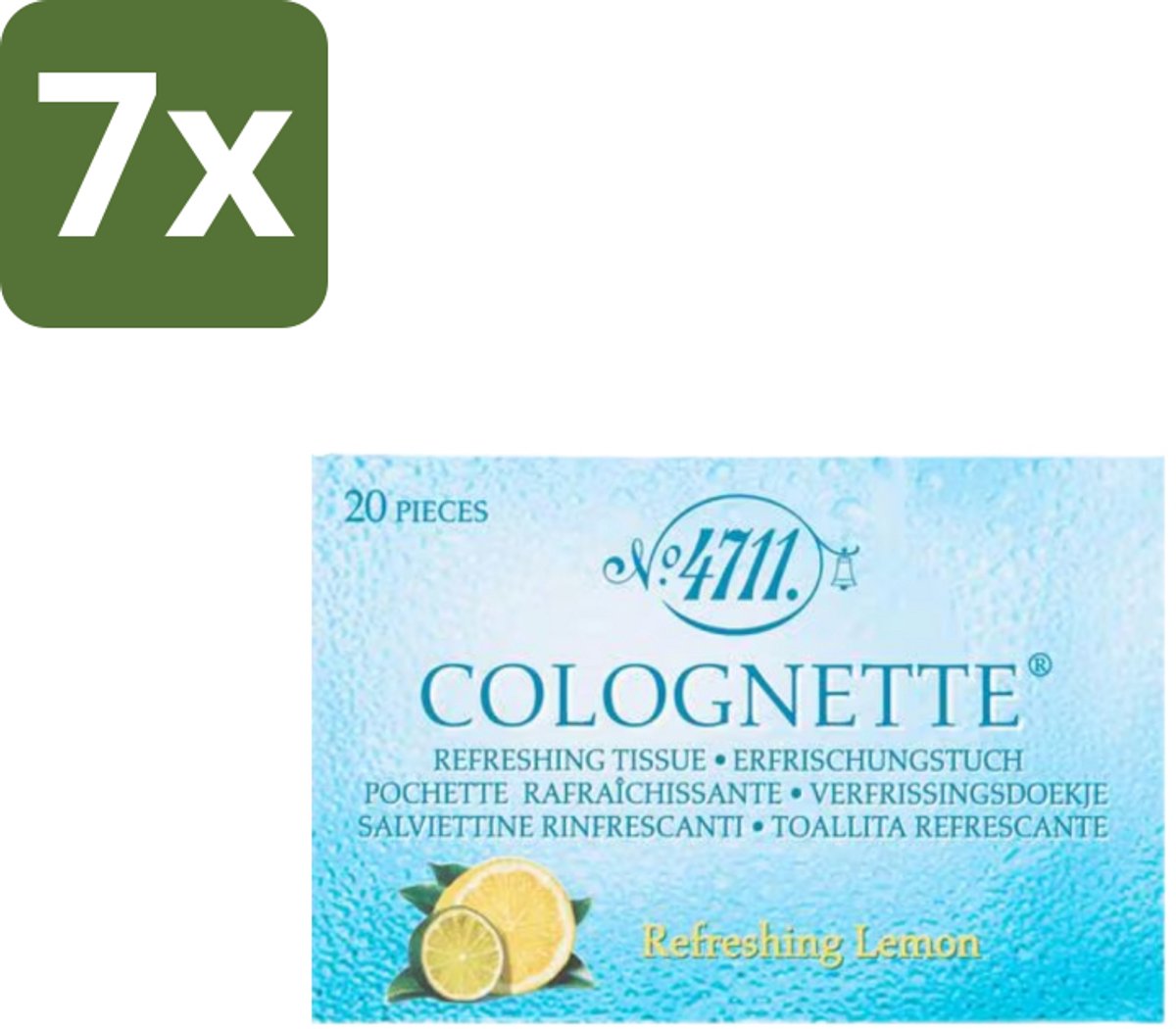 4711 – Colognette Tissues – Citrus – 20 Doekjes - Bulkverpakking - 7 stuks