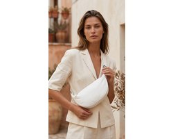 Lundholm heuptasje dames wit banana bag - crossbody tasje festival - cadeau voor vriendin - Fanny pack gebroken wit | Scandinavisch Design - Stavanger serie