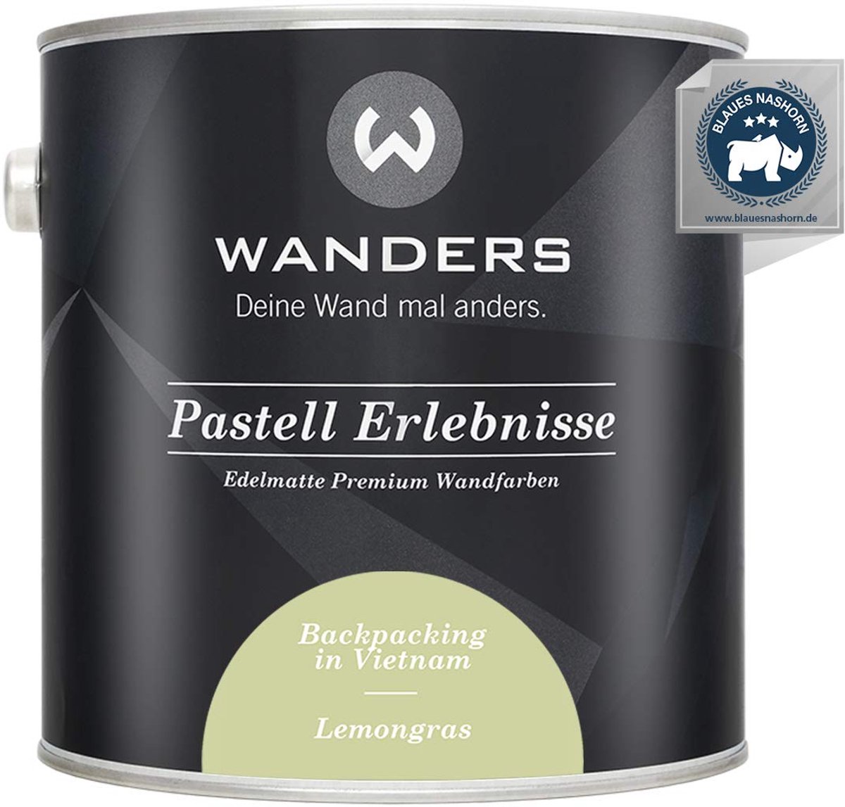 Wanders Muurverf - Edelmatte Krijtverf voor Hout en Meubels - Geelgroen Lemongras - 2,5L