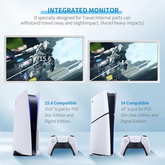 Draagbare 14 inch 4K IPS Gaming Monitor met 60Hz en Dubbele HDMI — afbeelding 4