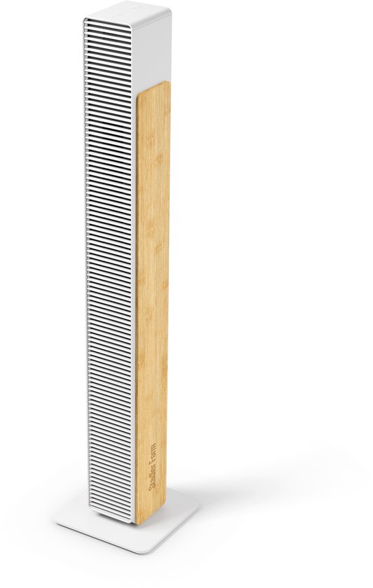 Stadler Form Nick Torenventilator Wit Bamboe – Fluisterstil, 10 Snelheden, 70° Oscillatie, Timer, Afstandsbediening
