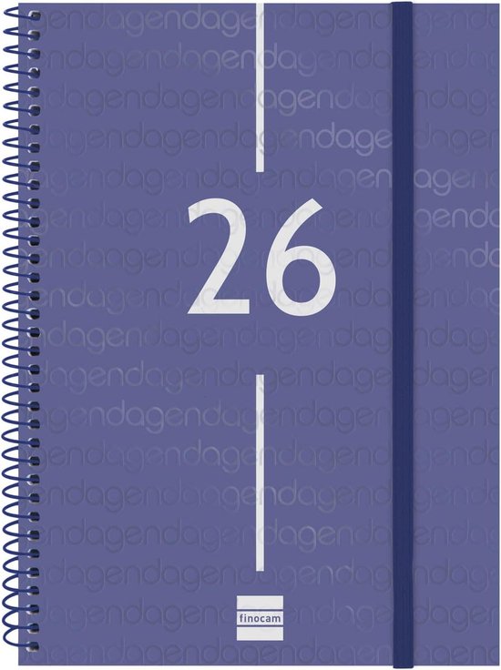 Finocam Agenda 2026 – Weekoverzicht Verticaal, Januari T/m December, Hardcover, Spaans, Met Leeslint En Tabbladen