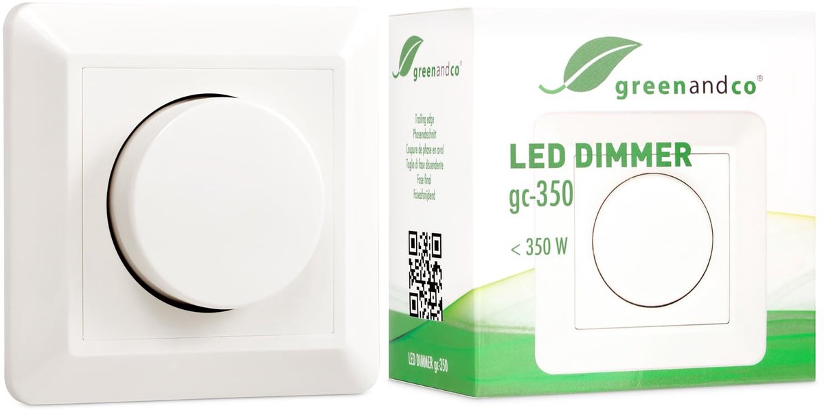 Inbouw LED Dimmer 1-350W met Boost Functie en Dimbereik Instelling - Zuiver Wit