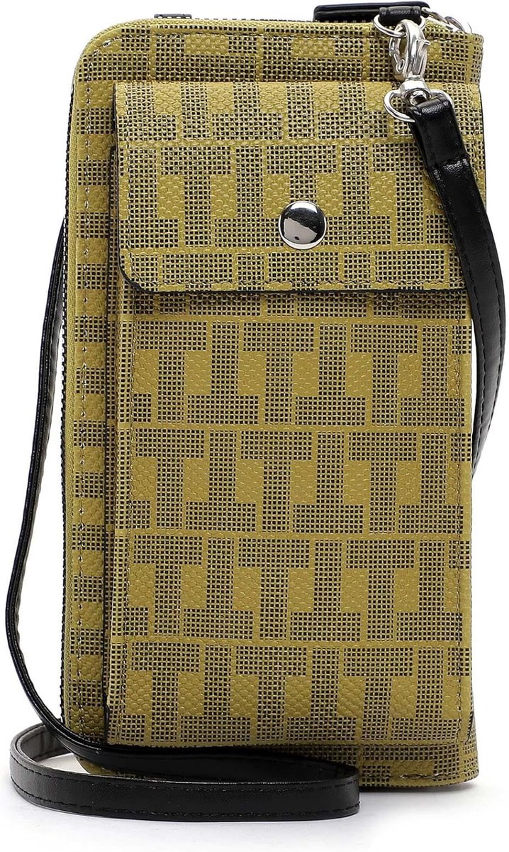 Dames Handtas - Telefoontasje Schoudertas - Dagelijks Gebruik - Afneembare Schouderriem - 11x19x35cm - Zwart