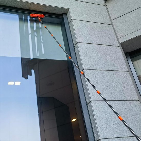 Stoffer met Bereik - Verstelbare Stoffer - Hoge Oppervlakken Reinigen - 2-in-1 Raamset - Tot 4 Meter - Grijs van Merkloos	 — afbeelding 2