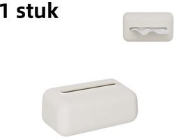 1 stuk - Tissuebox - Afgeronde hoeken - Ingebouwde veer - Geschikt voor gebruik in de auto, thuis en op de salontafel in de woonkamer - Eenvoudige opbergdoos - Beige