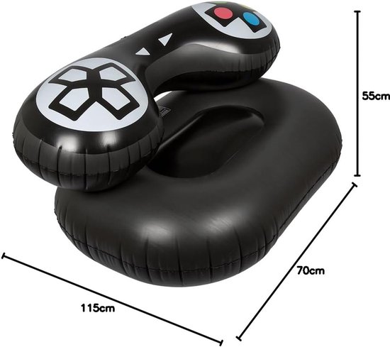Opblaasbare Fauteuil - Zetel Game Zwart - Ontspannen Gaming - Uniek Controller Design - 32 x 30 x 5cm - Zwart — afbeelding 3