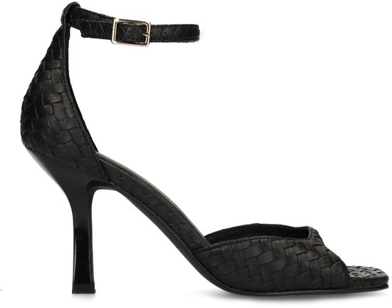 Sacha - Dames - Zwarte sandalen met hak - Maat 38