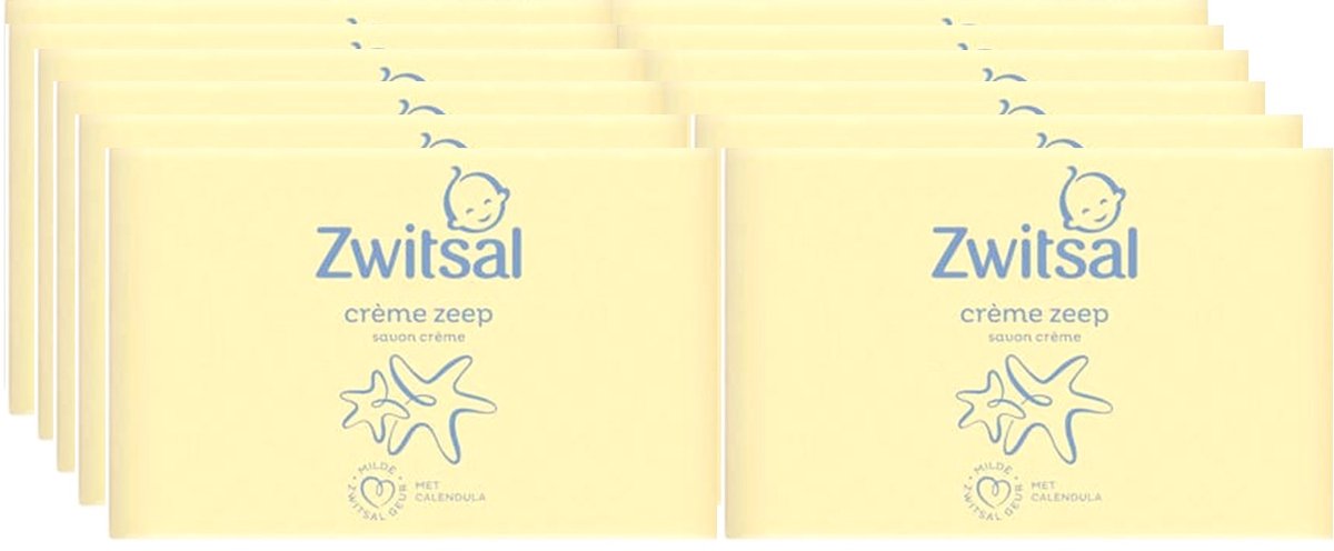 Bol.com Zwitsal Baby Crème Zeep - 12 x 90 gr - Voordeelverpakking aanbieding