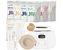 JHust® Professionele Wax Apparaat - Wax Verwarmer - Wax Beans - 600 gram Wax Bonen - Ontharing Set voor Thuisgebruik - Wit