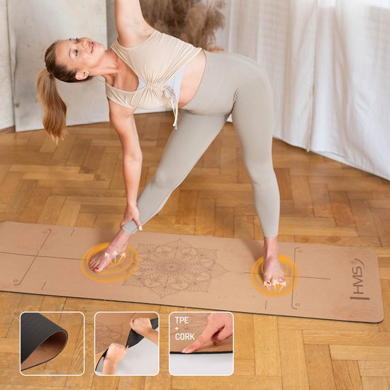 HMS YM11 Serie - Yogamat en Accessoires - Natuurlijke Materialen - Comfort - Stabiliteit van Merkloos — afbeelding 4