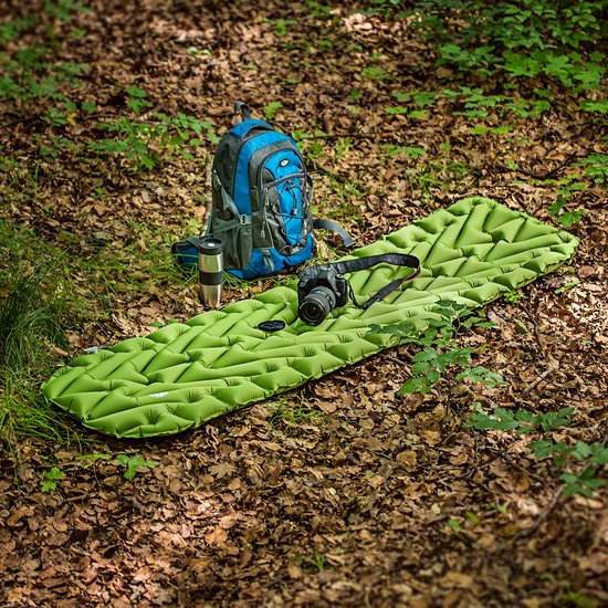 NILS CAMP NC4005 - Luchtmatras - Groen - 193cm - Nylon TPU van Merkloos — afbeelding 3