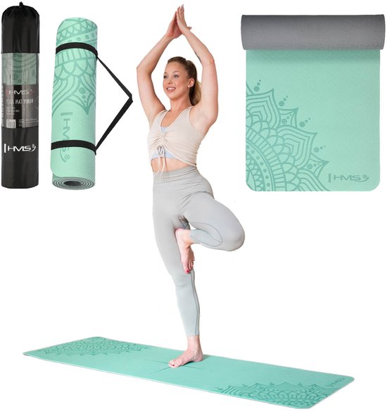 HMS YM10 Serie - Yogamat - Mint - TPE - Antislip — afbeelding 3