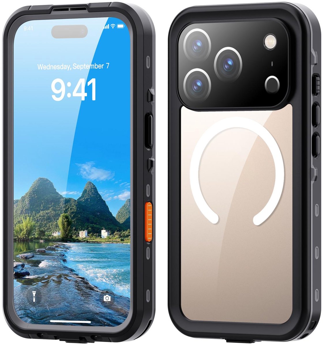 Turtle Shift Volledig waterdicht en stofdicht hoesje geschikt voor iPhone 17 Pro - MagSafe Compatibel