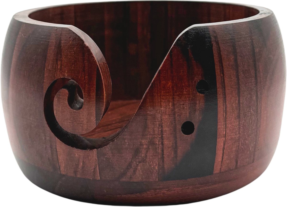 Purepeak Garenkom - Wolhouder - Garenhouder - Yarn Bowl - Donkerbruin