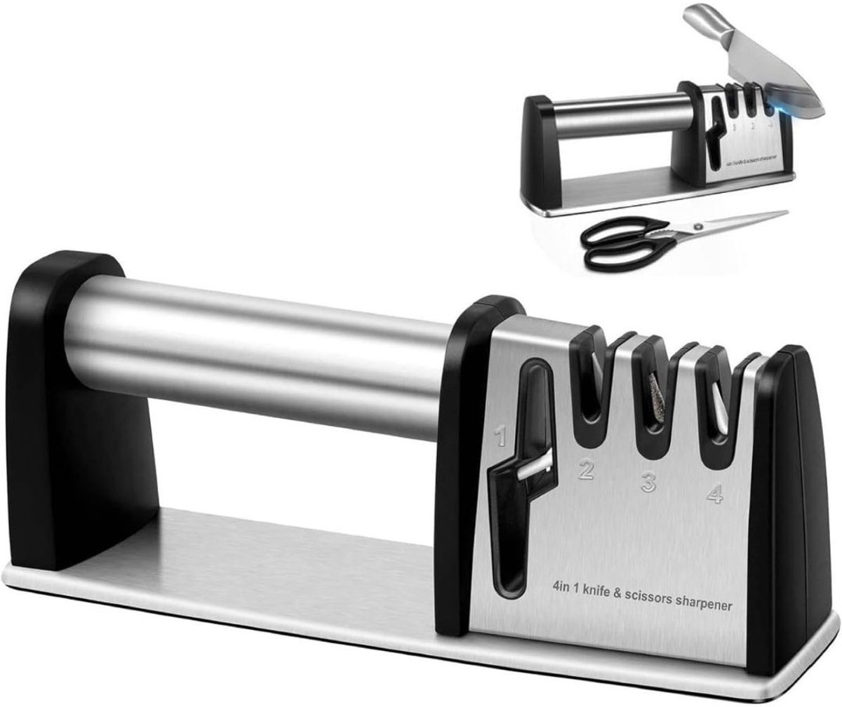 White-Label® Messenslijper professioneel - Anti slip - RVS - Zwart en Zilver