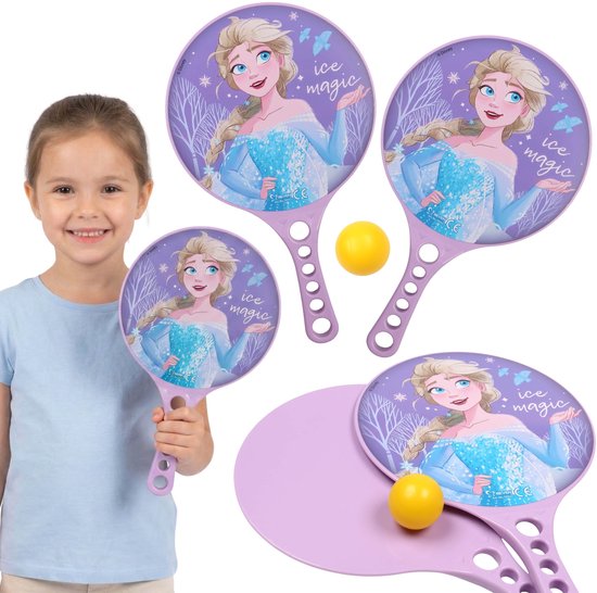 DISNEY Frozen Beachball set, Tennisrackets voor kinderen, Tennis ballenspel, Rackets/batjes en bal