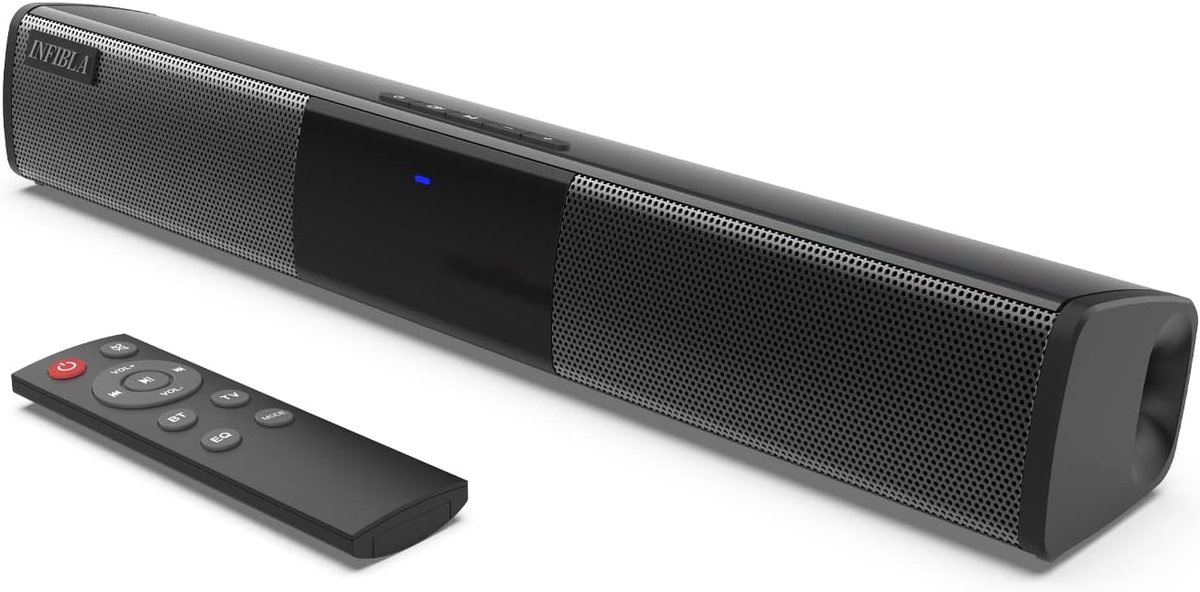 Mini Soundbar - Compacte Audio - Thuisbioscoop Geluid - Draadloos Bluetooth - 36cm Lengte - Zwart