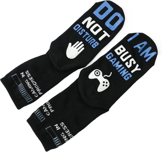 Grappige Gamer Sokken Do Not Disturb I'm Gaming - Comfortabel Katoen - Antislip Ontwerp - Uniek Cadeau voor Spelers — afbeelding 3