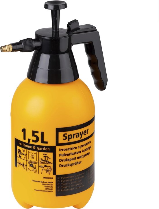 Druksproeier - Sproeiflacon Tuin - Planten Besproeien - Handaangedreven - 15 Liter - Geel