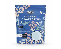 4DRY Flower 2 kg | Hersluitbare zak | Silica Gel voor Bloemen Drogen | Wit 0,2 - 0,8mm | Fijne korrel