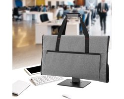 Opbergtas – Monitor carrying bag – Sleeve – Portable monitor case -Handige opbergtas voor mobiele desktopmonitor – Dustproof monitor bag – Adjustable handle – Computer accessories – 20-24 inch monitors – Grijs