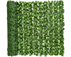 Kunstmatig klimop privacyscherm voor schutting, 3x1 m Kunsthaag, schutting en decoratie van kunstklimop en wijnranken voor buitentuindecoratie