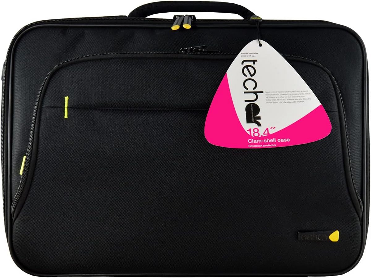 Klassieke Laptoptas 17-18,4 inch met Schouderriem en Voorvak - Zwart
