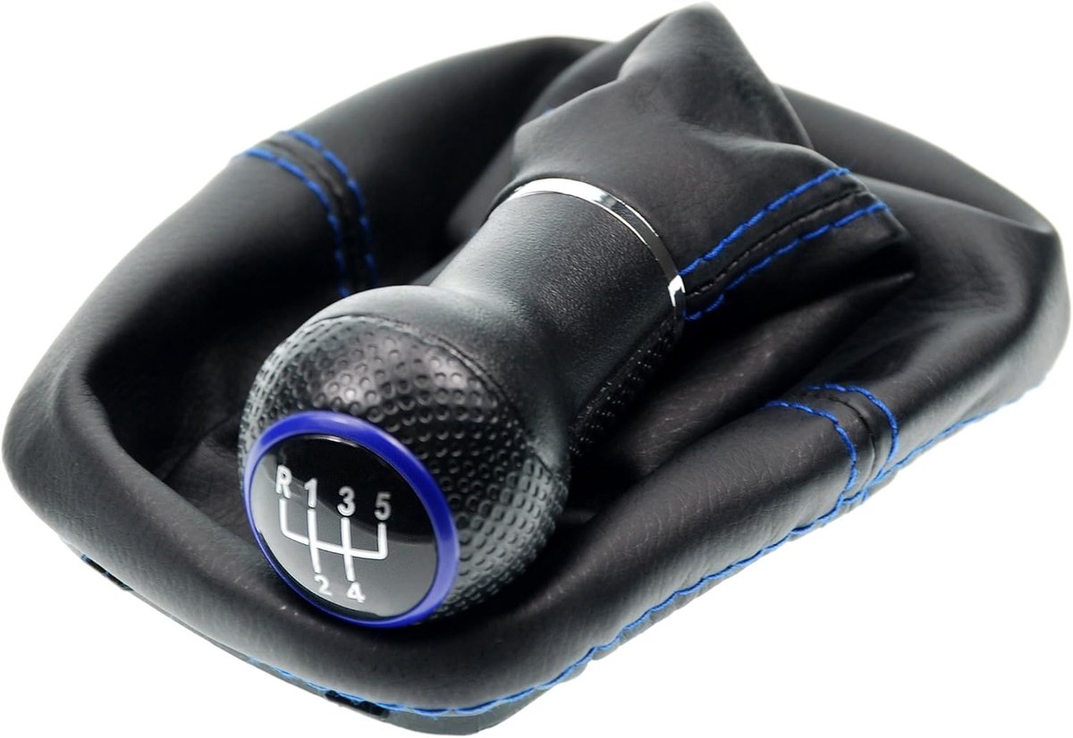 Pookhoes Schakelknop Set 5 Versnellingen met 12mm Knop voor VW Golf 4 IV Plug & Play Vervanging