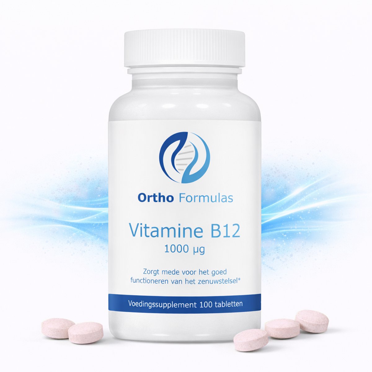 Vitamine B12 1000 mcg – Smelttabletten – Energie & Zenuwstelsel – 100 Vegan Tabletten