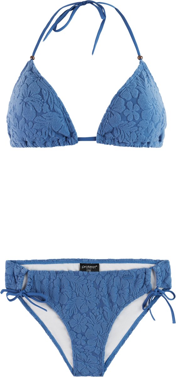 Protest PRTFiction Triangel bikini set Dames Koordsluiting Uitneembare vulling Normale pasvorm Medium dekking Blauw