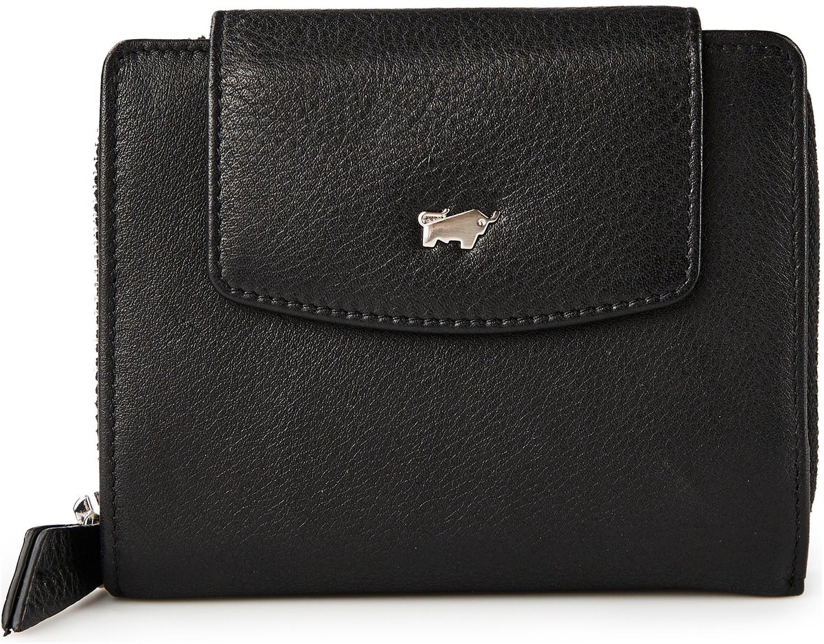 Braun Büffel Joy Portemonnee RFID-bescherming Leder 12 cm - Dames - Horizontaal - black