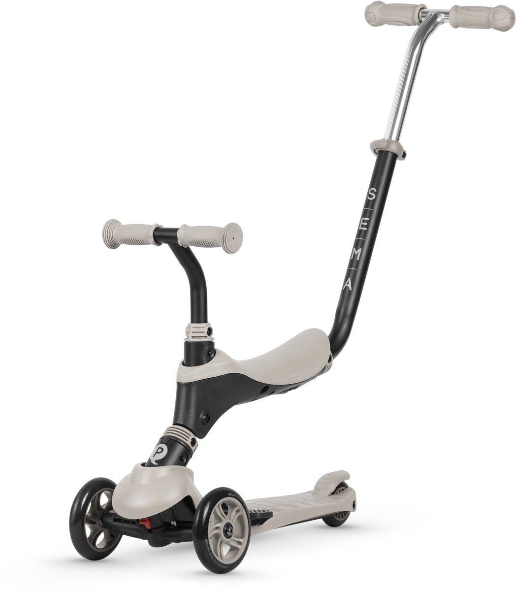 Qplay Sema Step Scoot and Ride - 5-in-1 balansscooter met scooteropties- Beige