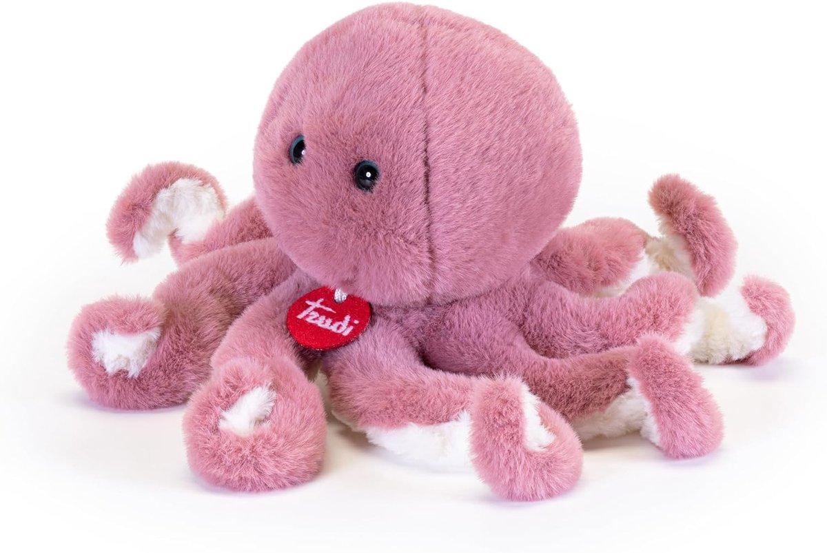Trudi - Sealife Knuffel Octopus 24 cm - Handgemaakt in Italie - Zacht pluche - Knuffeldier voor jongens en meisjes - Paars - 11x24x11 cm maat S