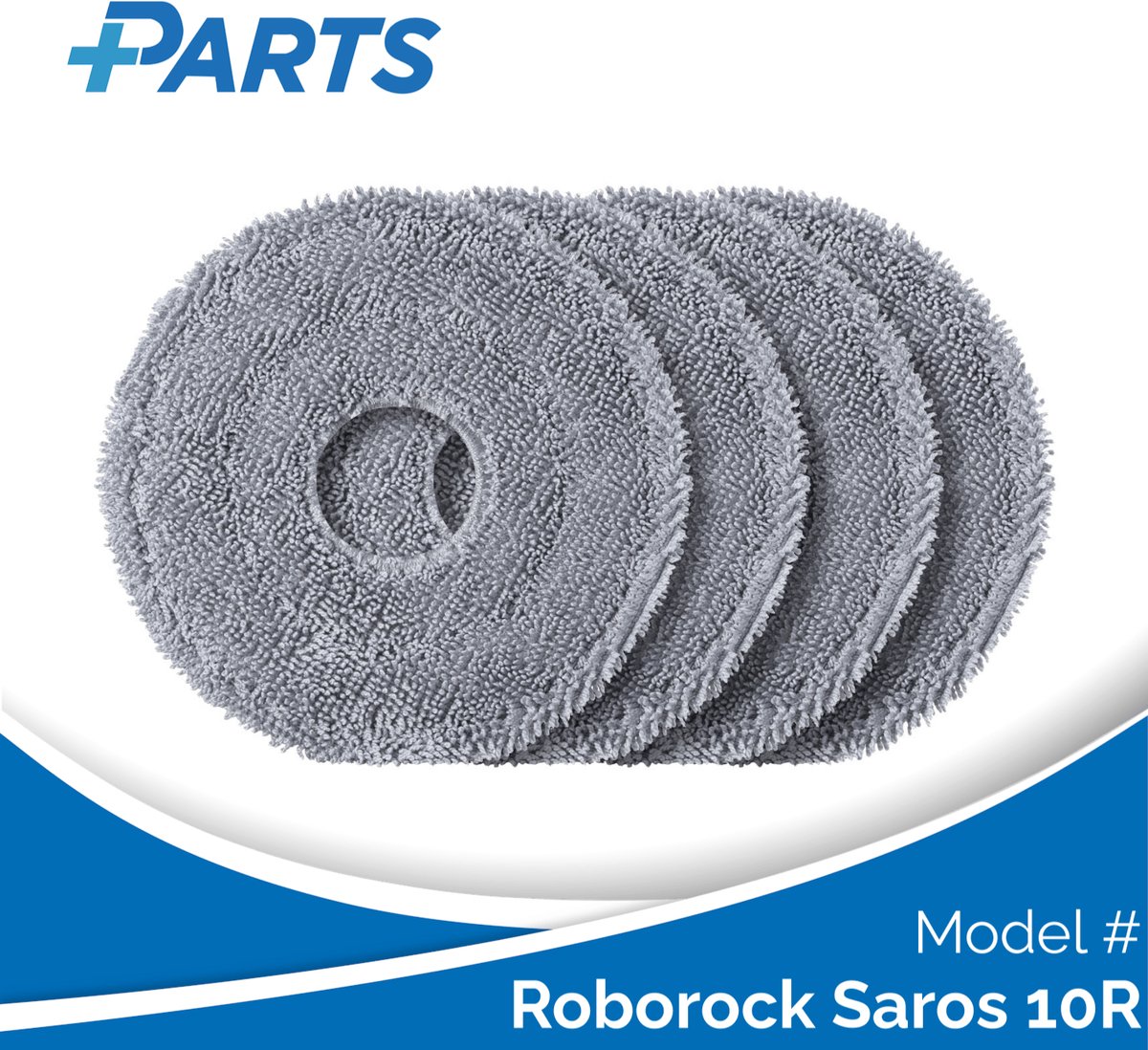 Roborock Saros 10R Dweilpads (4 Stuks, Plus.Parts® alternatief voor 8.02.0453)