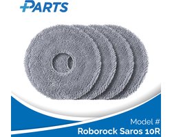 Roborock Saros 10R Dweilpads (4 Stuks, Plus.Parts® alternatief voor 8.02.0453)