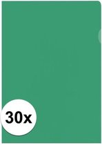30x Insteekmap groen A4 formaat 21 x 30 cm - Kantoorartikelen