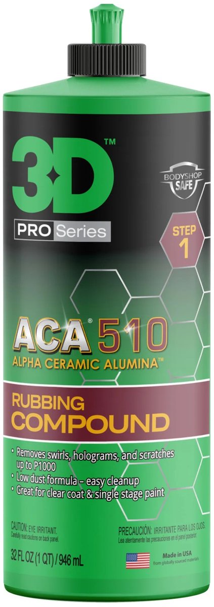 3D - ACA 510 Premium Rubbing Compound 32oz