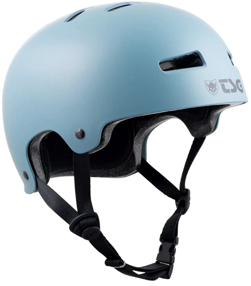 TSG Evolution Solid Color Satin Storm Skatehelm – Klassieke Skate- en BMX Helm met Perfecte PasvormXXS/XS Blauw