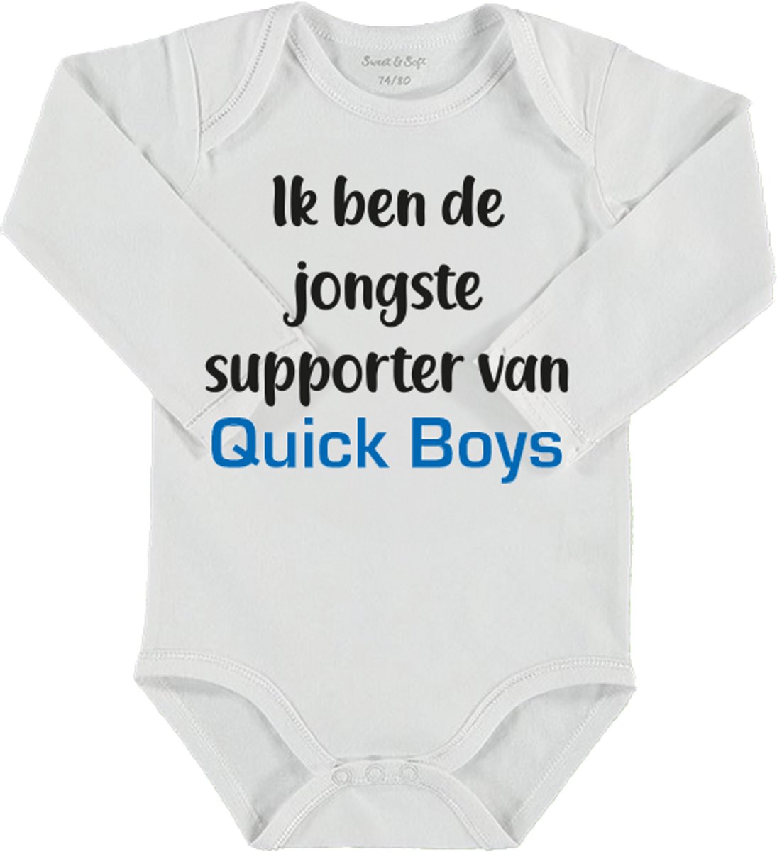 Rompertje jongste supporter van Quick Boys