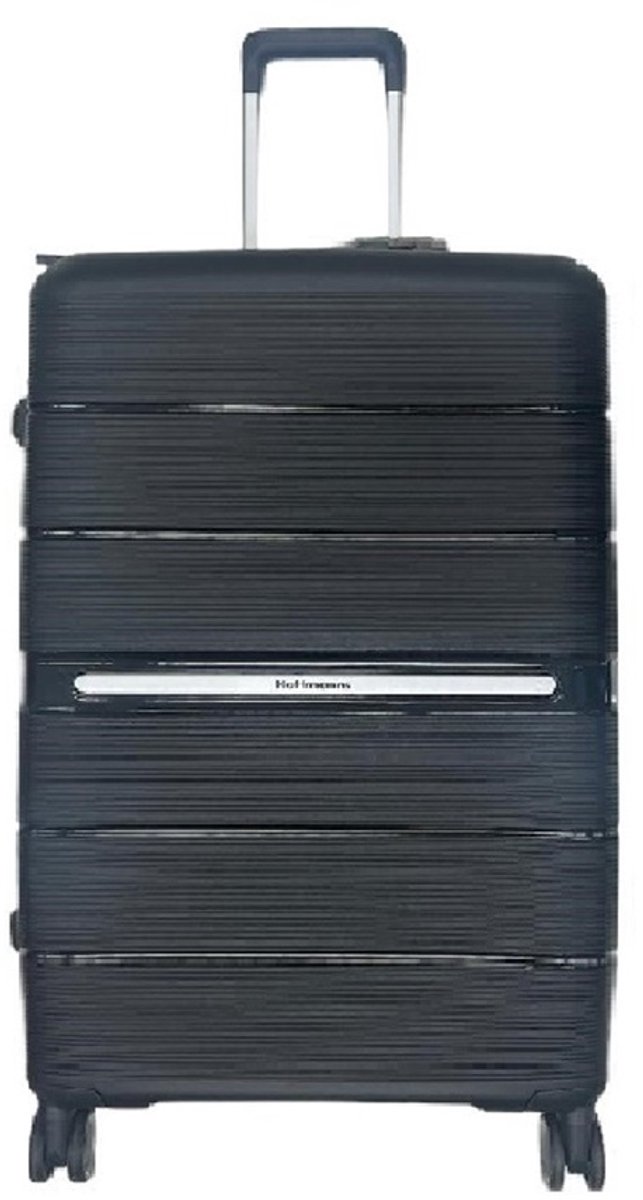 Violet Ruimbagage M – afm. 66x45x26 cm. - Hardcase PP Koffer – Zwenkwielen – TSA Cijferslot – 68L - Zwart
