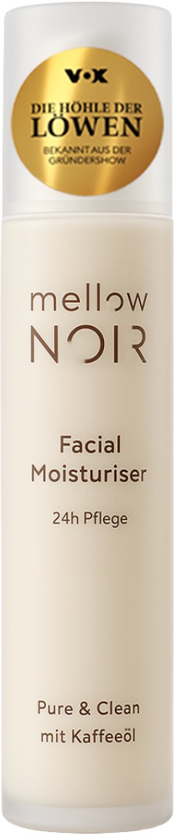 mellow NOIR Facial Moisturiser 50ml - hydraterende dagcrème – voor 24 uur hydratatie – met koffieolie en hyaluronzuur
