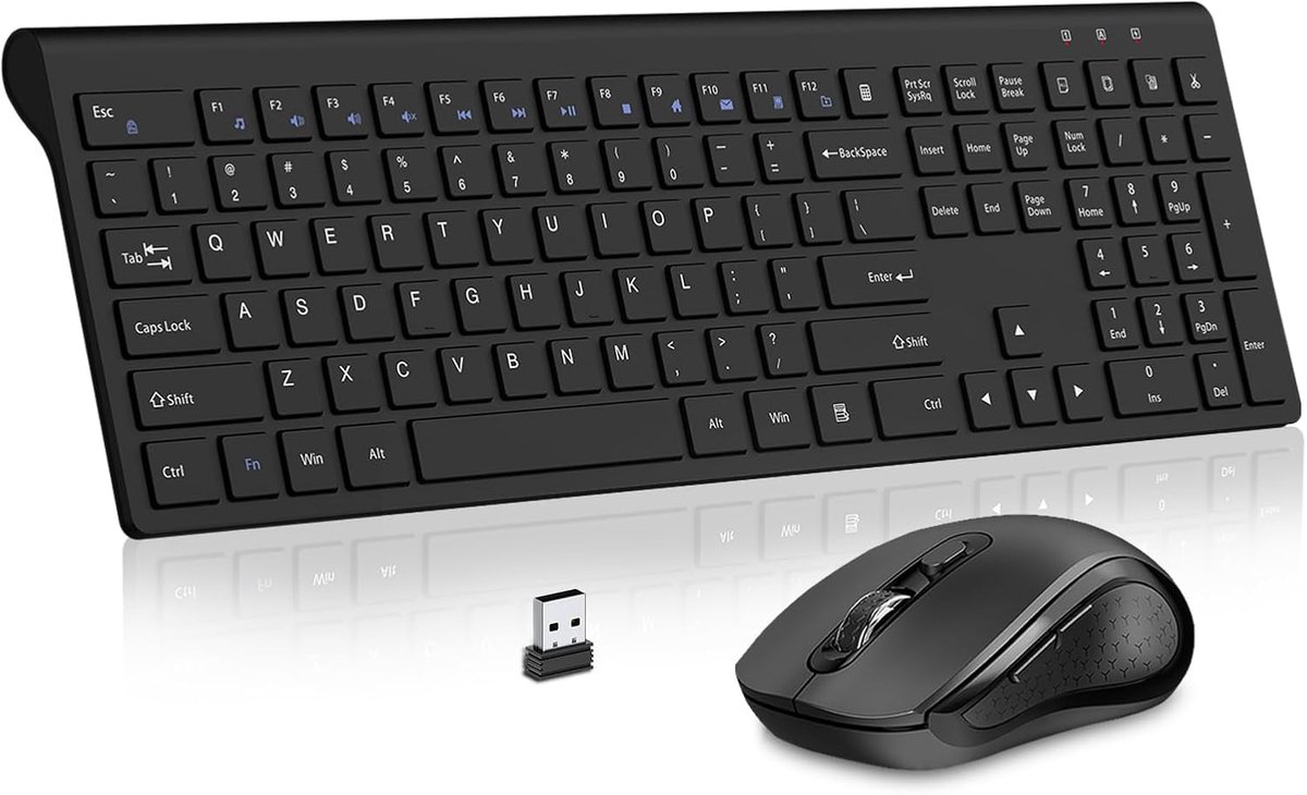 Draadloze Toetsenbord Muis Combinatie 2.4G Silent Scissor Switch Volledig QWERTY