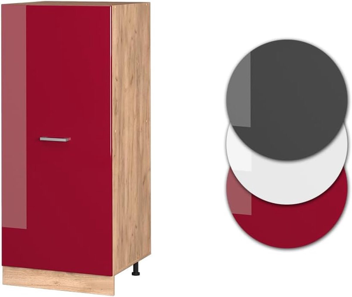 Ovenombouwkast 60 cm Bordeaux Hoogglans - Modulaire Keukenunit