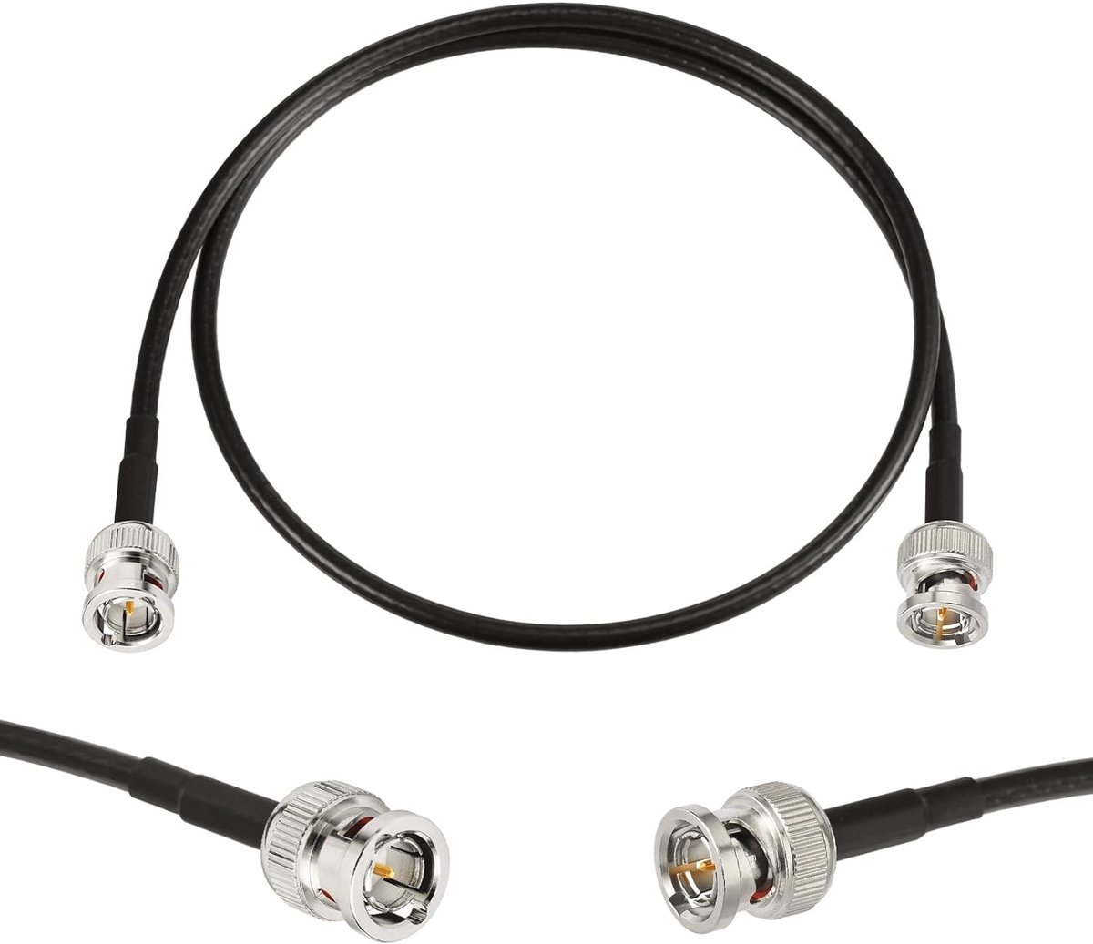 SDI-kabel 12G 4K 1m met BNC-stekkers 75 Ohm coaxiale kabel voor HD-video en beveiliging